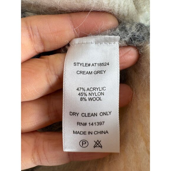 ASTR the Label Fair Isle Turtle neck Relaxed fit SWEATER wool blend sz S - Picture 7 of 7